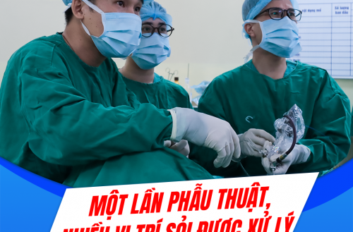 MỘT LẦN PHẪU THUẬT, NHIỀU VỊ TRÍ SỎI ĐƯỢC XỬ LÝ – BỆNH NHÂN 72 TUỔI XUẤT VIỆN SAU 1 NGÀY PHẪU THUẬT