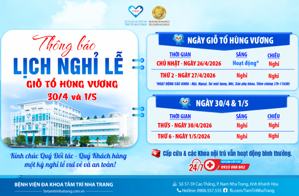 THÔNG BÁO LỊCH NGHỈ LỄ GIỖ TỔ HÙNG VƯƠNG VÀ 30/04 - 01/05