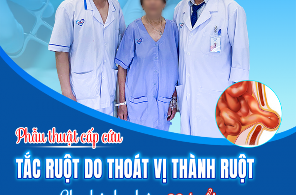 PHẪU THUẬT CẤP CỨU TẮC RUỘT DO THOÁT VỊ THÀNH BỤNG CHO BỆNH NHÂN 82 TUỔI