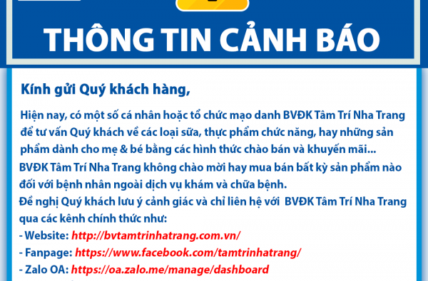 THÔNG TIN CẢNH BÁO