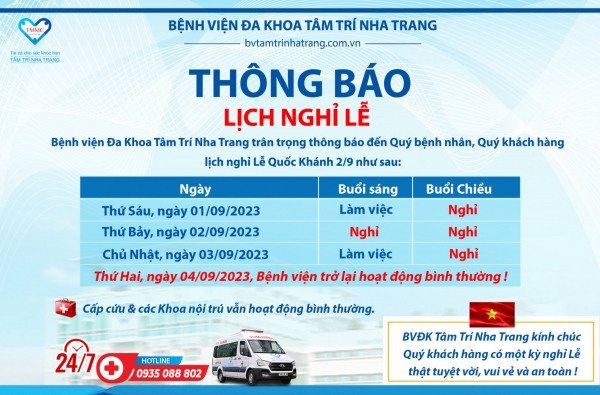 THÔNG BÁO LỊCH NGHỈ LỄ QUỐC KHÁNH 02/09