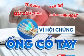 ĐAU NHỨC, TÊ CỨNG, MẤT CẢM GIÁC Ở TAY - HỘI CHỨNG ỐNG CỔ TAY KHIẾN CÔNG VIỆC TRỞ NÊN KHÓ KHĂN HƠN?