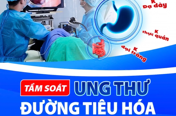 PHÁT HIỆN SỚM, NGĂN NGỪA BỆNH K ĐƯỜNG TIÊU HÓA TẦM SOÁT UNG THƯ ĐƯỜNG TIÊU HÓA NGAY!