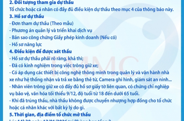  THÔNG BÁO ĐẤU THẦU DỊCH VỤ TRÔNG GIỮ XE TẠI BỆNH VIỆN ĐA KHOA TÂM TRÍ NHA TRANG